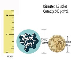 Thank You Stickers, 1.5″ Thank You Stickers Roll for Small Business, Ideal fo…