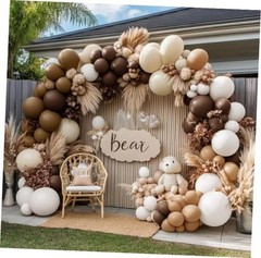 Brown Nude Balloon Arch Kit Double Stuffed Neutral Blush Neutral Brown White