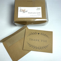 Thank You Cards Wedding Stationery 50 Count 4″ X 5.25” Natural Brown Card Stock