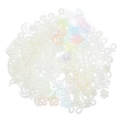 600 Pcs Heart Ornament Craft Nail Charm for Headwear