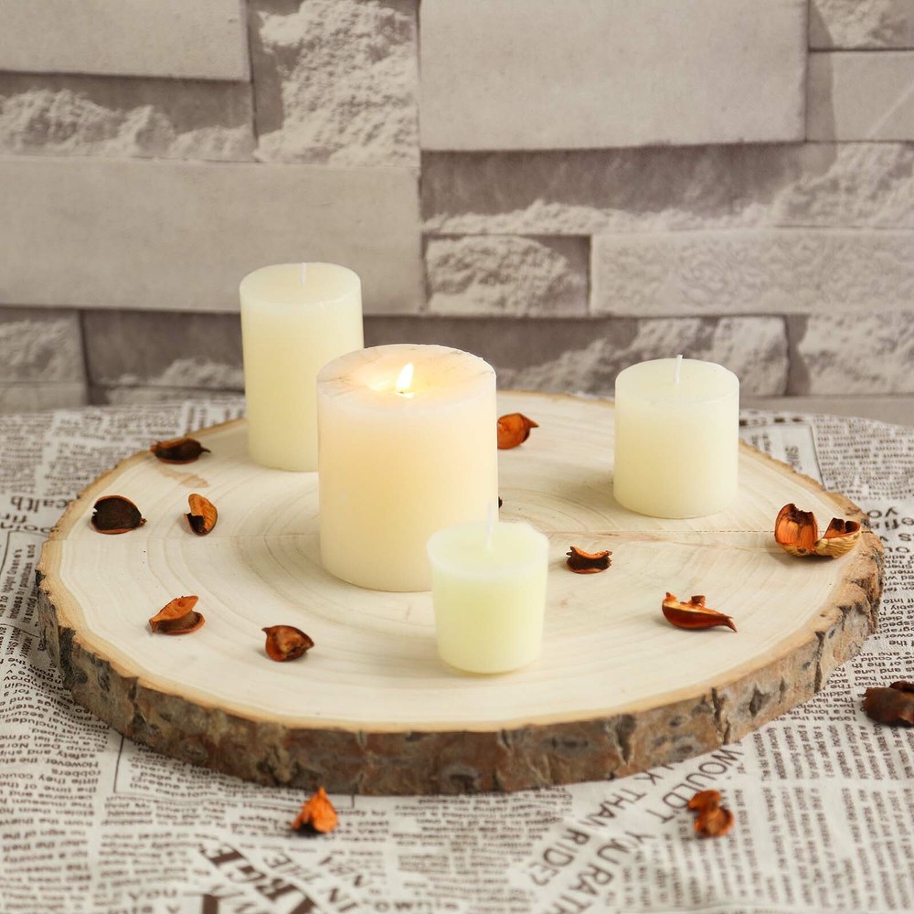 15″ wide Natural Round Poplar Wooden Slices Party Tabletop Wedding Crafts