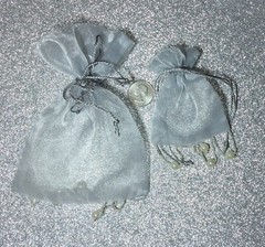 Jewelry Bags Organza Bags SILVER Gift Pouch Wedding Favor Mix 5×7 3×4 48pcs