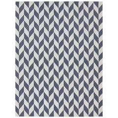 Geometric Affinity Indoor Area Rug – Steel Blue – 8 ft x 10 ft by Sunnydaze