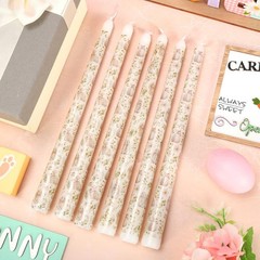 6Pcs Easter Dripless Taper Candles 10 Inch Long Unscented Candle Sticks Waterco