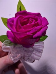 Hand Made pin on Corsage and boutonniere Set