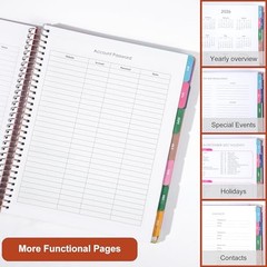 Planner 2026-2027, Leather Two-Tone Planner, 18 Month Weekly and Rust Brown