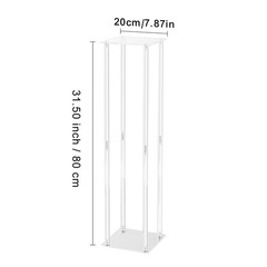 7.87» x 7.87» x 31.50» Gold Acrylic Tall Wedding Flower Stand 2 Count