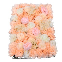 6pcs Artificial Flower Wall Panels Wedding DIY Silk Petals Floral Backdrop Decor