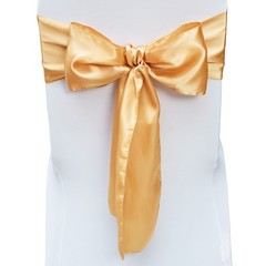 Uimoso 50PCS Gold Elastic Chair Bands for Weddings, Parties, and Dining Events
