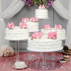 5 Tiers ACRYLIC Clear CAKE STAND Wedding Birthday Cupcake Display Cake Tower