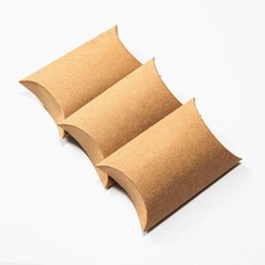 50pcs Kraft Black White Paper Pillow Box for Jewelry Candy Gift Wedding Favor Sm