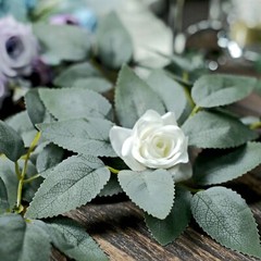 100 FROSTED GREEN Bulk Artificial ROSE LEAVES Faux Greenery Party Decorations