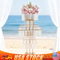5-Tier Flower Stand Square Flower Vase Stand for Wedding Birthday Party Events