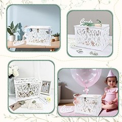 DIY Wedding Card Box with Lock PVC Card Box Graduation Card Box Perfect White