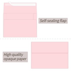Ouzoustate 100 Packs Pink 4×6 Envelopes for 100 Qty A6(4.75*6.5), pink