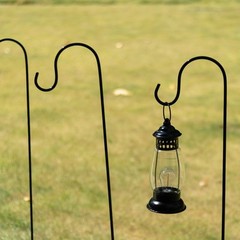 10 BLACK Metal Shepherds Hook Plant Hanger Stands Wedding Events Party