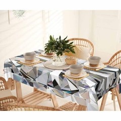 Table Cloth 60×84 Inch Abstract Bling 84″ x 60″ (Rectangular) Diamond Crystal