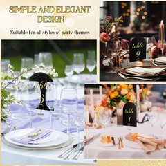 Table Numbers 1-30 with Head Table Number Card and Holders, 5 x 7 Inch Arched…