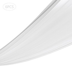 6 Pack White Chiffon Ceiling Drapes 5 × 30 Ft Rod Pocket Wedding Backdrop
