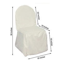 100 IVORY Polyester BANQUET CHAIR COVERS Wedding Ceremony Supplies Event Décor
