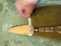 WATERFORD LISMORE BRIDAL CAKE KNIFE SERRATED BLADE W/CRYSTAL HANDLE