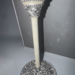 NEW Things Remembered Set Of Champagne Toast Flutes Rhinestones Silver Classic