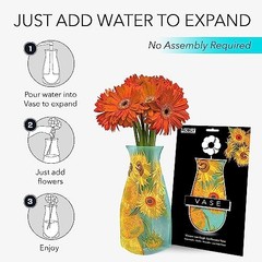Collapsible and Expandable Plastic Flower Vase, Unbreakable, Foldable,