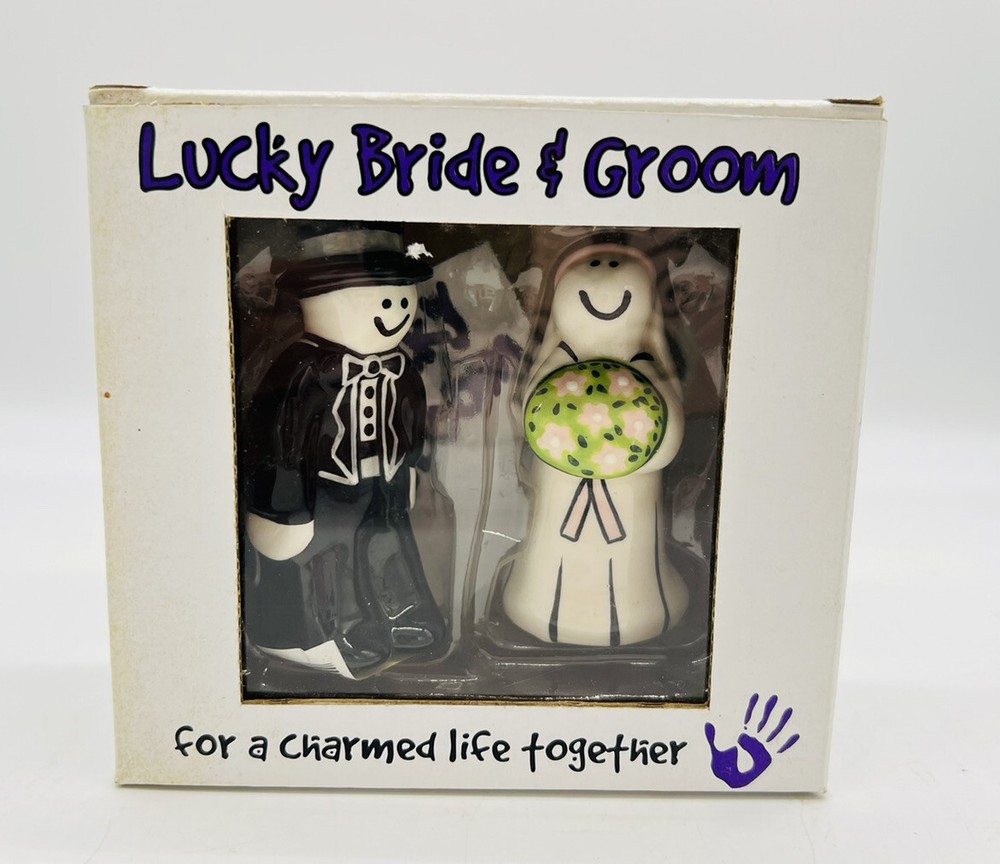 Lorrie Veasey Lucky Bride & Groom Wedding Cake Toppers Our Name is Mud Figurine