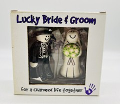 Lorrie Veasey Lucky Bride & Groom Wedding Cake Toppers Our Name is Mud Figurine