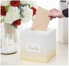 Hallmark Study 10″ Gift Card Receiving Box Weddings Graduation Party Birthday