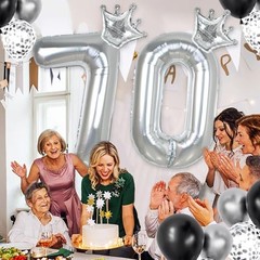 11 Balloon Numbers 40 inch Silver Number Balloon for 11th Birthday Number 11