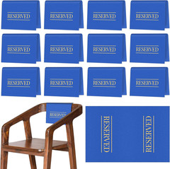 12 Pcs Reserved Seating Signs for Chairs Church Pew Reserved Chair Signs Placeho