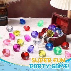 Acrylic Diamond Large Gems Pirate round Treasure Toy Gems Colorful Treasure roun