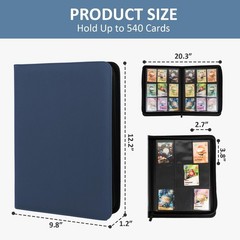 Trading Card Binder 9 Pocket Zipper Fvxldcz Pu Cover Card Collection Binder 540