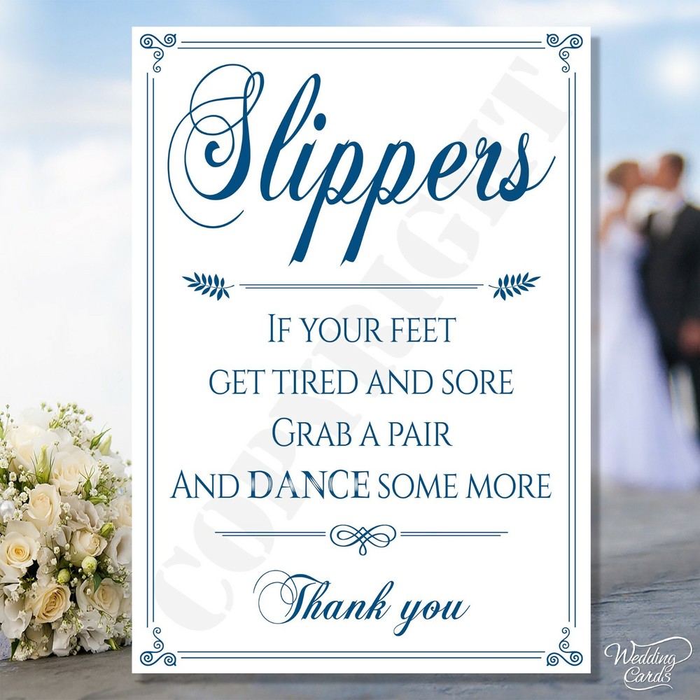 Slippers Feet Wedding Tired Grab Pair Dance some more Sandals Shoes Card Sign A4