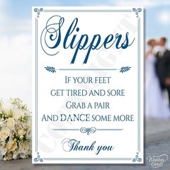 Slippers Feet Wedding Tired Grab Pair Dance some more Sandals Shoes Card Sign A4