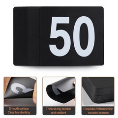 Table Number Cards 1-100, Double-Sided Plastic Signs for Weddings & Restaurants