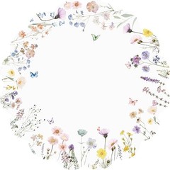 G.R.I – 50 Pcs Summer Flower Paper Place Mats, Watercolor Wildflower Butterfly