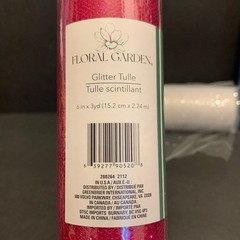 Lot of 3 Glitter Tulle 6” X 3 Yards White Blue Pink Craft