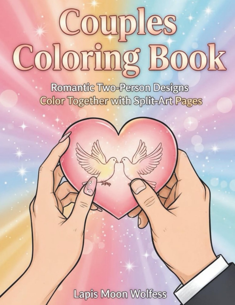 Couples Coloring Book for Adults: Romantic Split-Page Designs to Color…