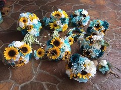 Sunflower wedding flowers package bridal bouquet decorations 9 bouquets