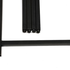 Black 9.8*9.8*29.5in Modern Rectangular Iron Flower Display Rack With Iron Plate