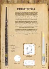 Flameless Floating Candles with Wand，20 Pcs Magic LED Hanging Taper White-20pcs