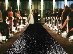 Reusable 4FT x 15FT Black Aisle Runner Tape – Easy Install for Ceremonies