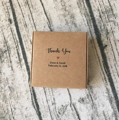 20 Kraft Box Wedding Favour Boxes Party Personalised Thank You Gift Packing Box
