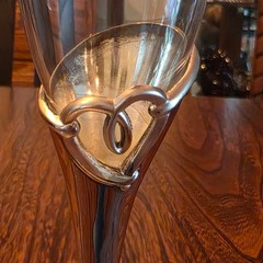 Lenox Silver Plated Rose Gold Wedding Flutes Bride & Groom Toast Engagement