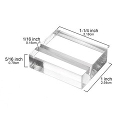 24pcs Acrylic Place Card Holders | 1.25″ Table Stands for Weddings, Events, Labe