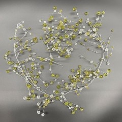 198″ Acrylic Crystal Diamond Garland String – Frosted & Cut Beaded Decor (Set of