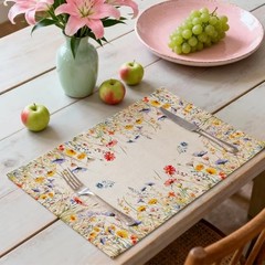 Spring Place Mats Set of 4 12×18 inch for Dinning Table – Blooming Floral