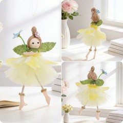 Easter Angel Ornament with Tulle Skirt for Walls Trees and Party Spaces